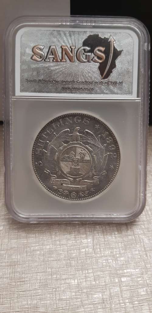 ###1892 Au53 5 Shilling Silver Crown ###Low start