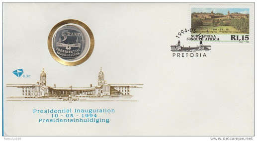 ###1994 Mandela Inauguration FDC Proof R5 in envelope 6.3C###Low low start