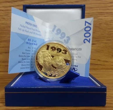 ###Mandela De klerk Protea 1oz gold coin### New Year Special