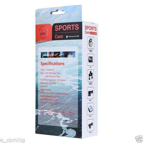 Full HD 1080P Sports DV Action Waterproof Camcorder