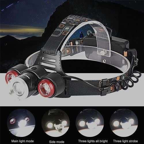 Rechargeable Headlamp XML T6+2R5 3 LED HeadLight High Quality