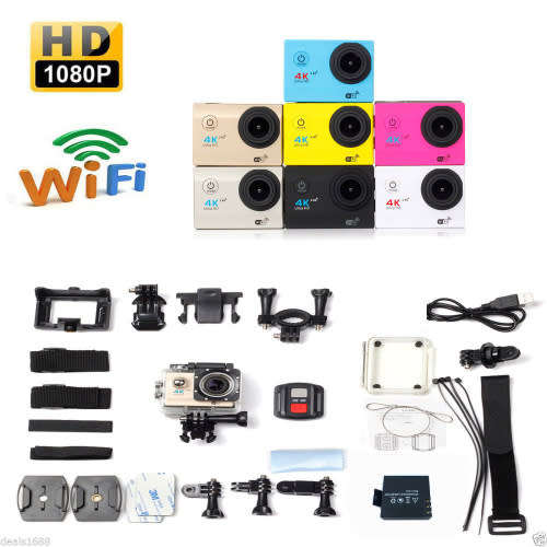 WiFi 4K Ultra HD 1080P Car Helmet Camcorder Sports DV Action Waterproof Camera