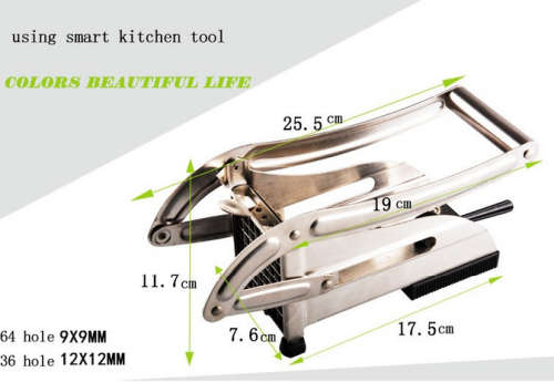 Potato Chipper Stainless Steel Vegetable Slicer French Fry Cutter Chopper Chips Tools