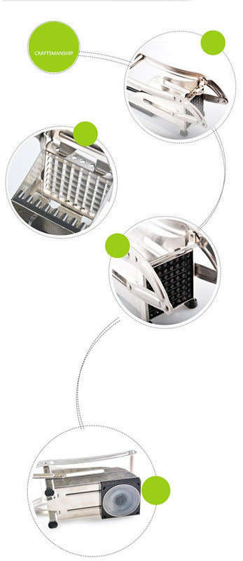 Potato Chipper Stainless Steel Vegetable Slicer French Fry Cutter Chopper Chips Tools