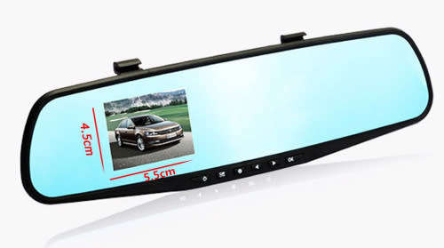 Car DVR Video Recorder Mirror Dash Cam 120 Degree Angle Vehicle Dual Lens 1080P