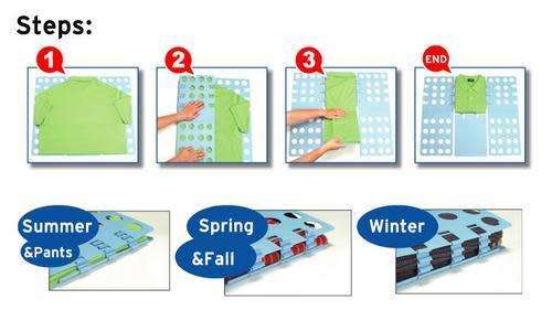 Magic Flip Fold Folding Board Adult Clothes Folder Shirt Pant Laundry Organizer