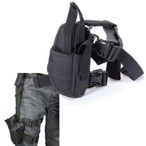 Outdoor Hunting Tactical Holster Puttee Nylon Holster Quick Release Buckle Pouch