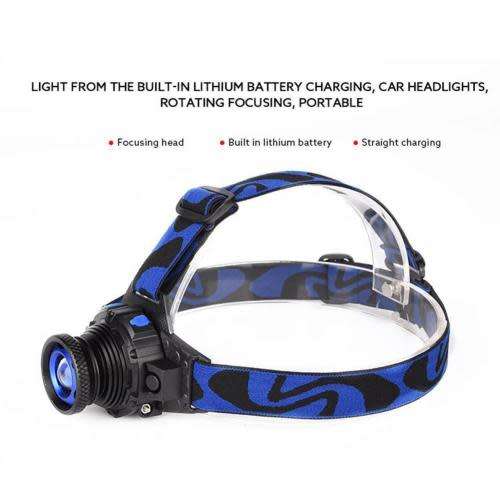 Rotating focus Adjustable Headlamp Led Rechargeable Headlight flashlight