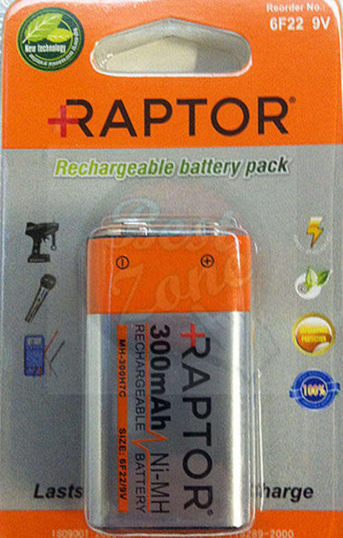 6F22 9V Rechargeable battery 300mAh