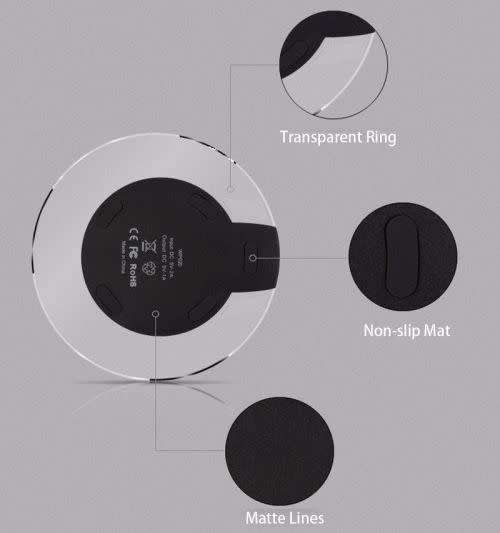Fantasy Clear Qi Wireless Charger Charging Pad Mat For Samsung Note 8