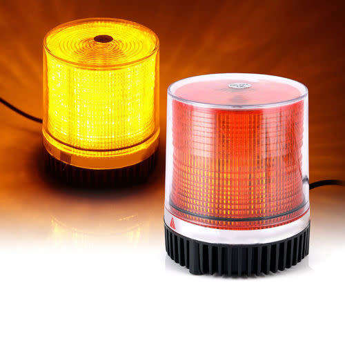 Round Rotating Beacon Roof Top Emergency Flash Strobe Warning Light Amber