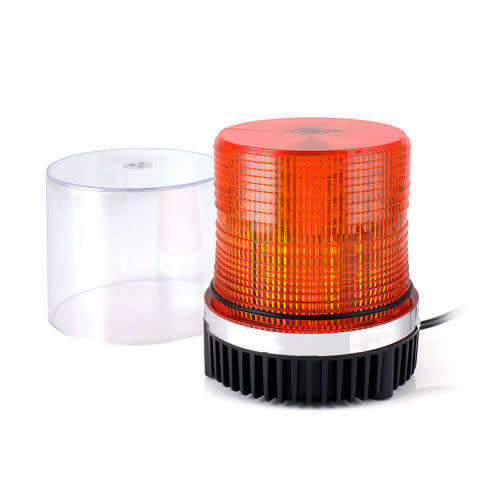 Round Rotating Beacon Roof Top Emergency Flash Strobe Warning Light Amber