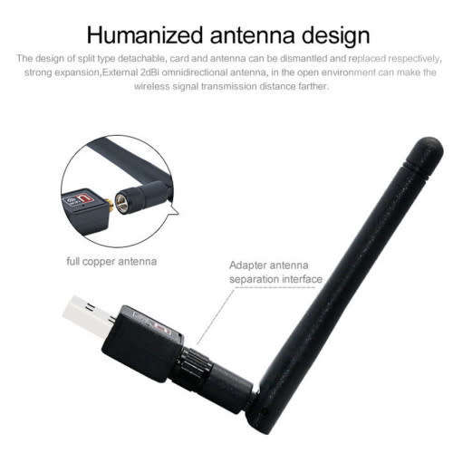 Mini USB WiFi Wireless Adapter Network LAN Card 802.11n/g/b 150Mbps With Antenna