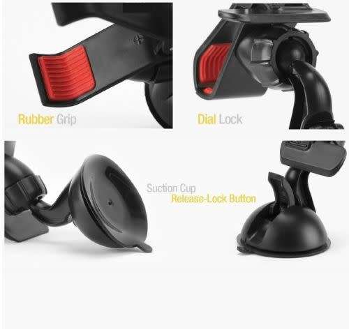 360° Universal Car Windshield Mount Stand Holder For iPhone Samsung GPS