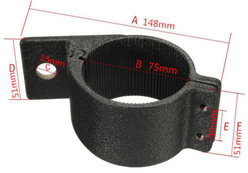 2PCS Bracket For LED Light Bar 75mm