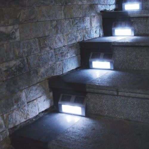 Strong Outdoor Solar Power LED Light Driveway Dock Path Road Fog Lamp