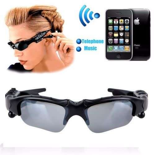 Bluetooth Sunglasses Wireless Headset Headphones Handfree For CellPhone With Mic