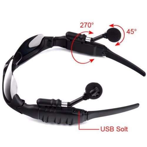 Bluetooth Sunglasses Wireless Headset Headphones Handfree For CellPhone With Mic