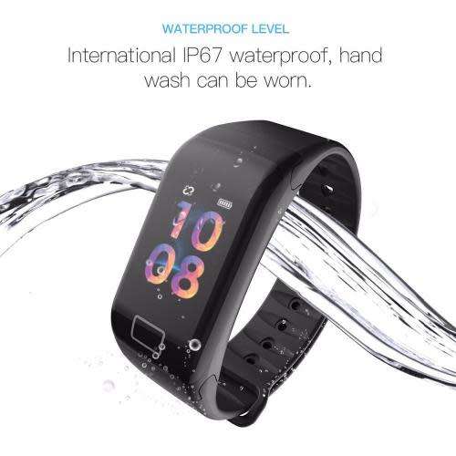 F1S Color Screen Fitness Tracker Blood Pressure Smart Bracelet Reminder