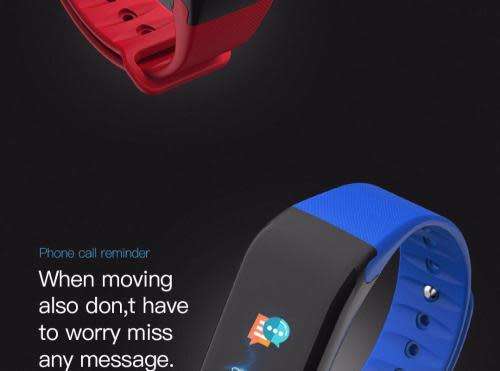 F1S Color Screen Fitness Tracker Blood Pressure Smart Bracelet Reminder
