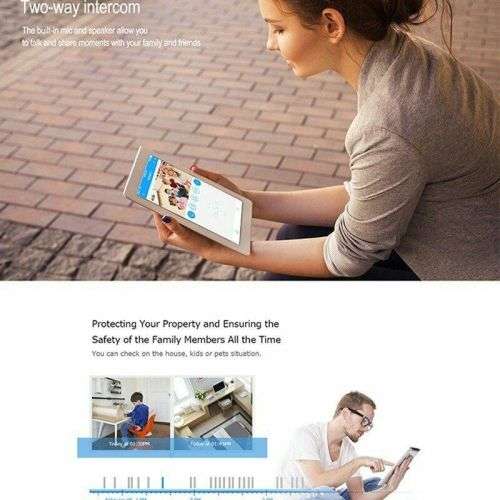 Wireless Smart IP WiFi HD IR Cut Home Security Camera 2-Way Audio Monitor