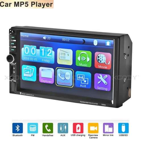 7'' HD 2Din Car Stereo Radio MP5 Player Bluetooth FM Mirror
