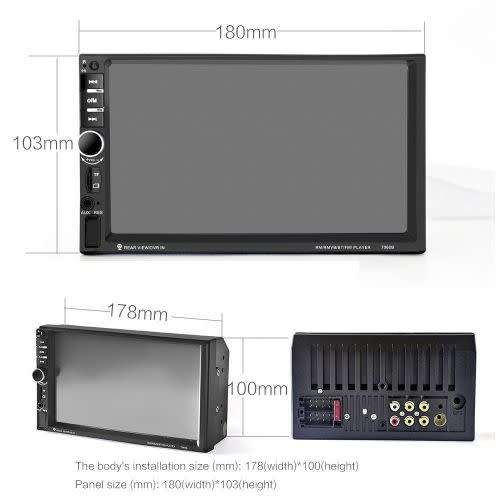 7'' HD 2Din Car Stereo Radio MP5 Player Bluetooth FM Mirror