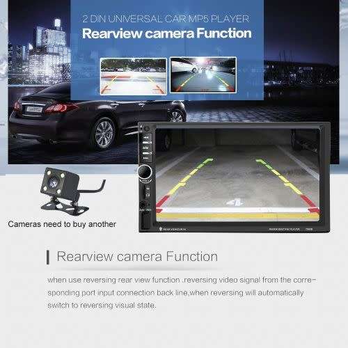 7'' HD 2Din Car Stereo Radio MP5 Player Bluetooth FM Mirror