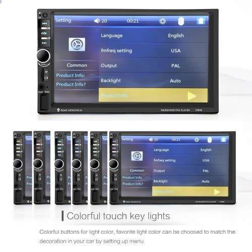 7'' HD 2Din Car Stereo Radio MP5 Player Bluetooth FM Mirror