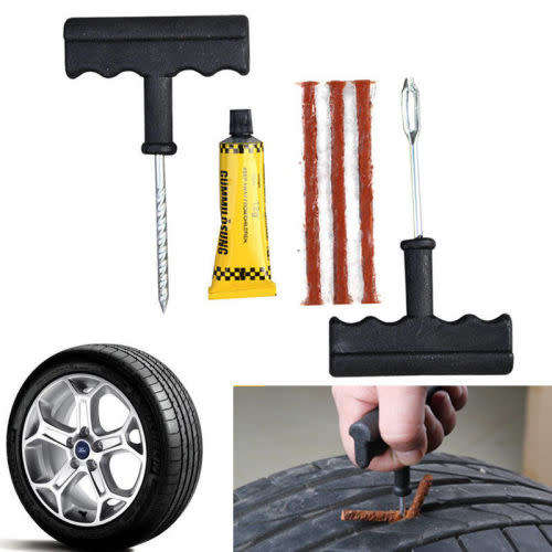 Tubeless Tyre Puncture Plug Tire Repair Tool Kit [ 6 Piece ]