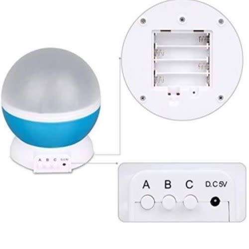 LED Rotating Projector Starry Night Light Moon Star Sky Cosmos Kids Room Lamp