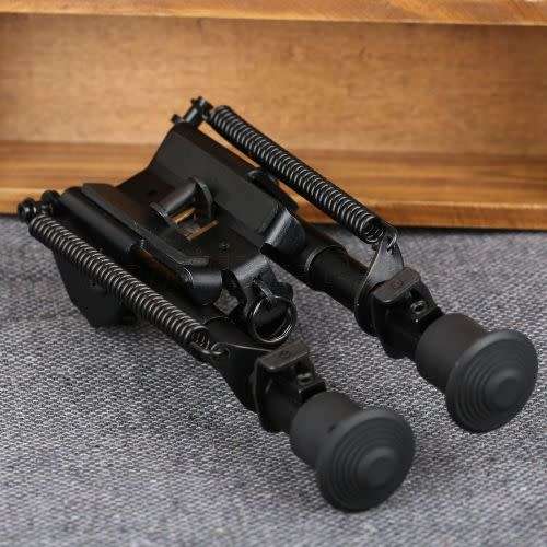 1X Adjustable Rifle Bipod Spring Return Stand