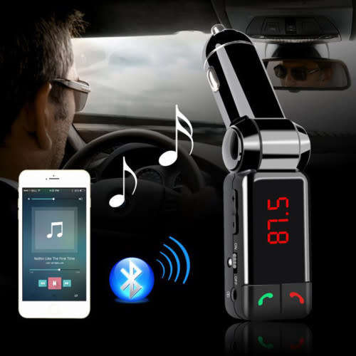 LCD Bluetooth Charger with handfree MP3 Player/ FM Radio Adapter Transmitter USB Charger