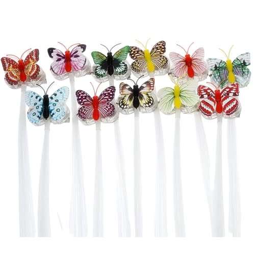 LED Light Glow Glitter Braid Clip Hair Accessories 1PCS Colorful Butterfly Wig Braids