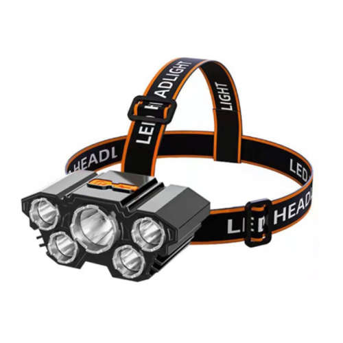 USB Rechargeable Portable Flashlight Outdoor Camping Headligh 5LED Head Lamp