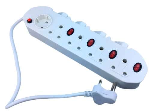 With illuminated Switches 9 Way Multi-Plug