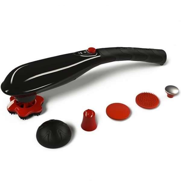 Professional Wireless Massager Dual Motor Shiatsu Massage Percussion 7 Interchangeable Heads