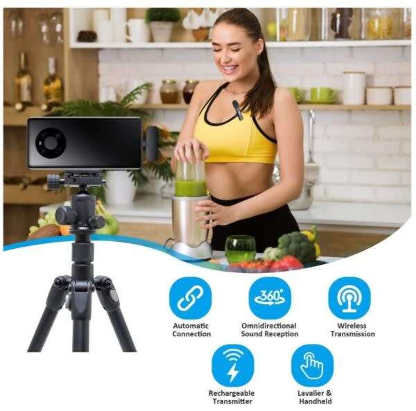 Wireless Microphone Pin For Ios Lapel Wireless Microphone