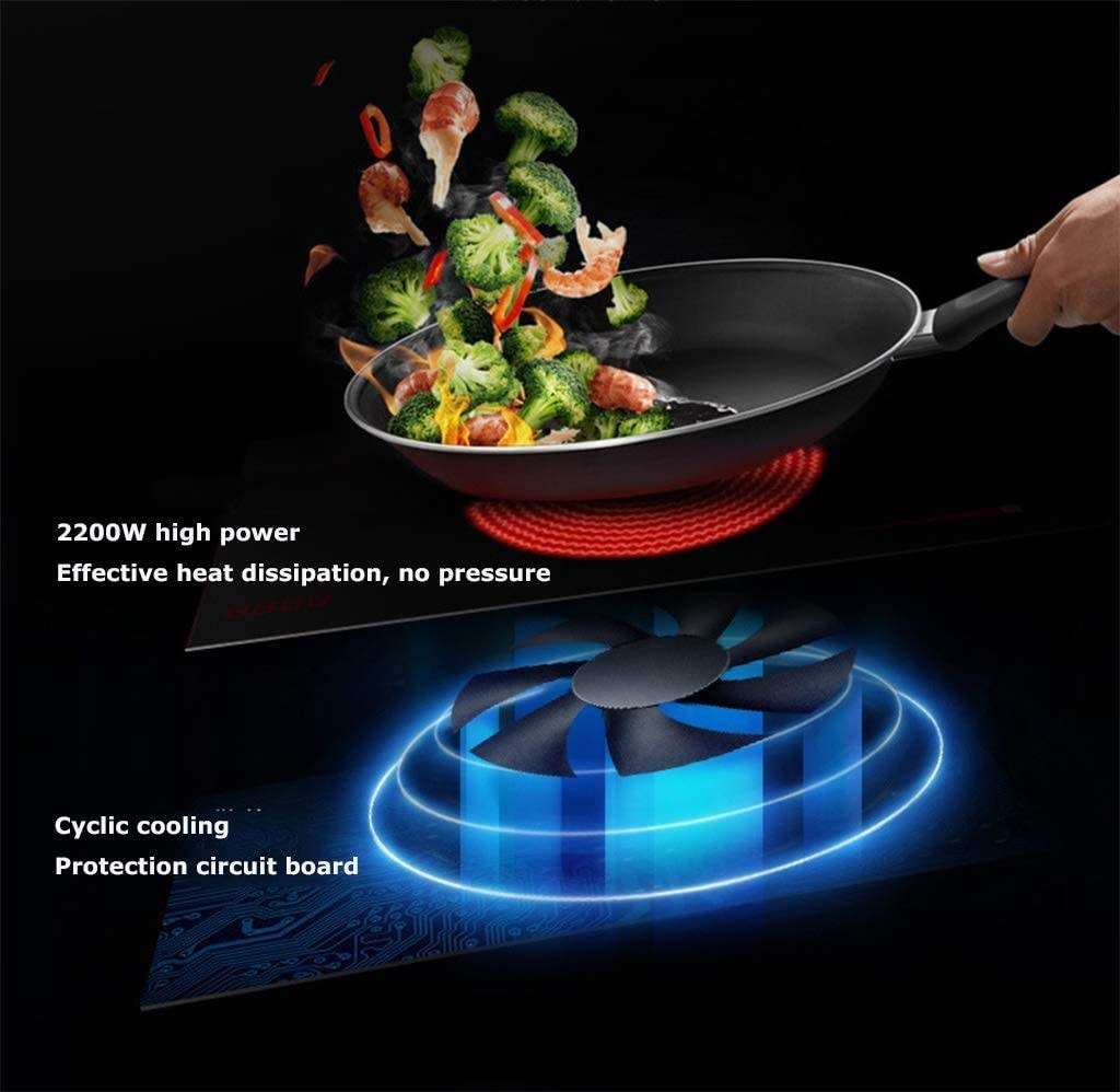 110V 3500W High Heating Power Induction Stove Tabletop Cooker Stationary Sensor Touch Smart Wok