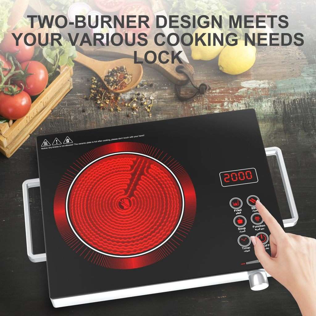 110V 3500W High Heating Power Induction Stove Tabletop Cooker Stationary Sensor Touch Smart Wok