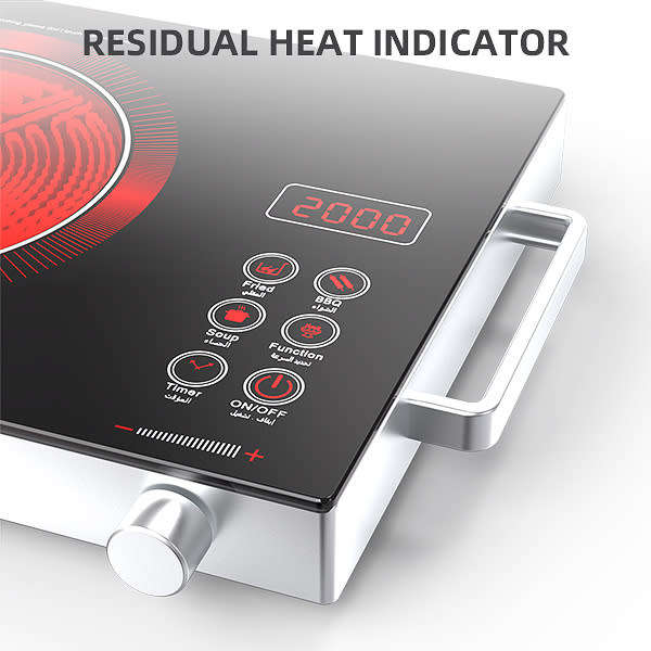 110V 3500W High Heating Power Induction Stove Tabletop Cooker Stationary Sensor Touch Smart Wok