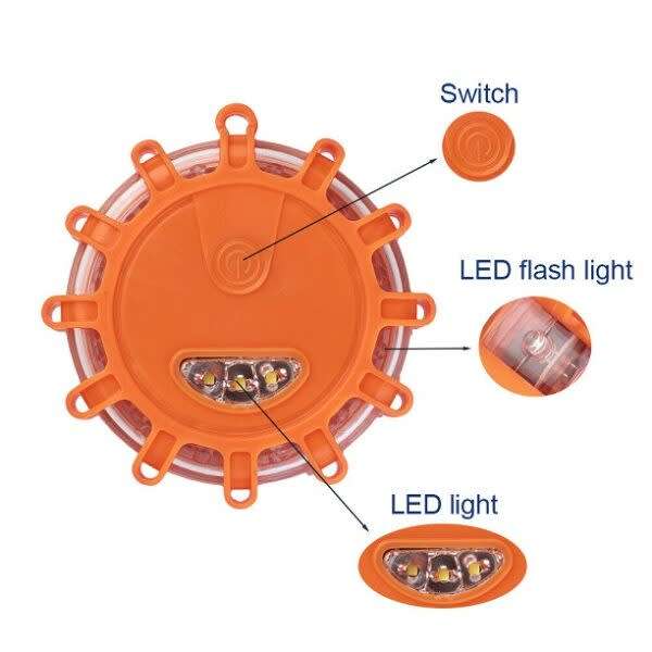 Aerbes 9 Mode Magnetic Rechargeable Emergency Road Light