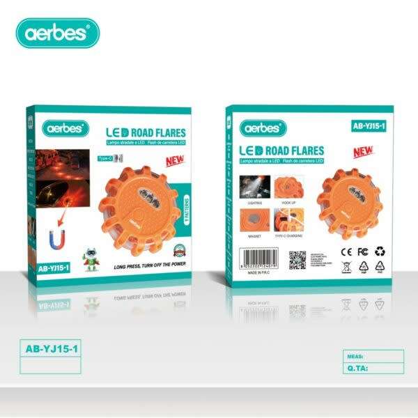 Aerbes 9 Mode Magnetic Rechargeable Emergency Road Light