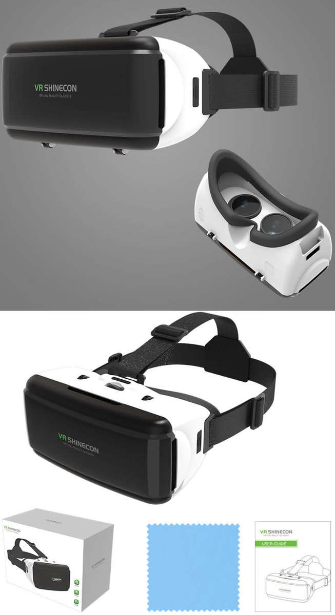 Virtual Reality Vr Glasses 3D Helmet With Real Controller Lens