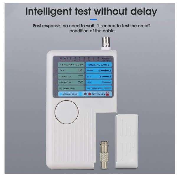 4-In-1 Remote Cable Tester For Rj11/Rj45/Usb/Bnc Cables