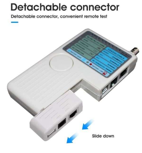 4-In-1 Remote Cable Tester For Rj11/Rj45/Usb/Bnc Cables