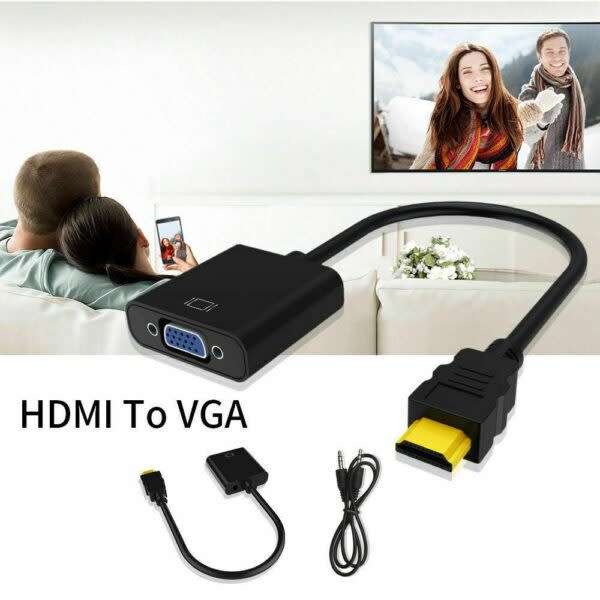 Hdmi Male To Vga Female Video Adapter Cable With Audio Cable