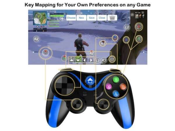 Bluetooth Wireless Game Controller With Mobile Phone Holder