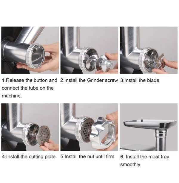 Electric Meat Grinder, Sausage Stuffer 1800W