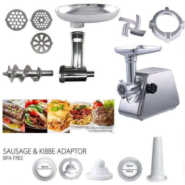 Electric Meat Grinder, Sausage Stuffer 1800W